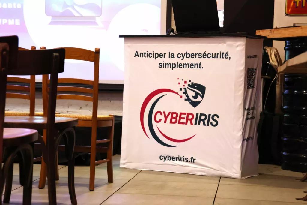 Stand CyberIris « Anticiper la cybersécurité, simplement » lors d’un événement professionnel